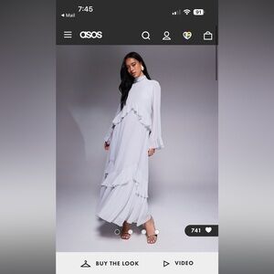 ASOS Light Gray Maxi Dress